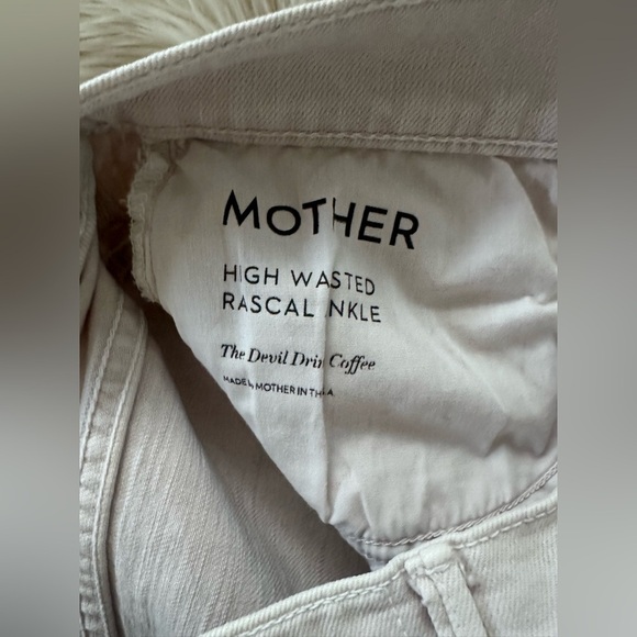 Mother Superior Denim High Waisted Rascal Ankle Jeans Devil Drinks Coffee Sz 30 - Picture 9 of 15
